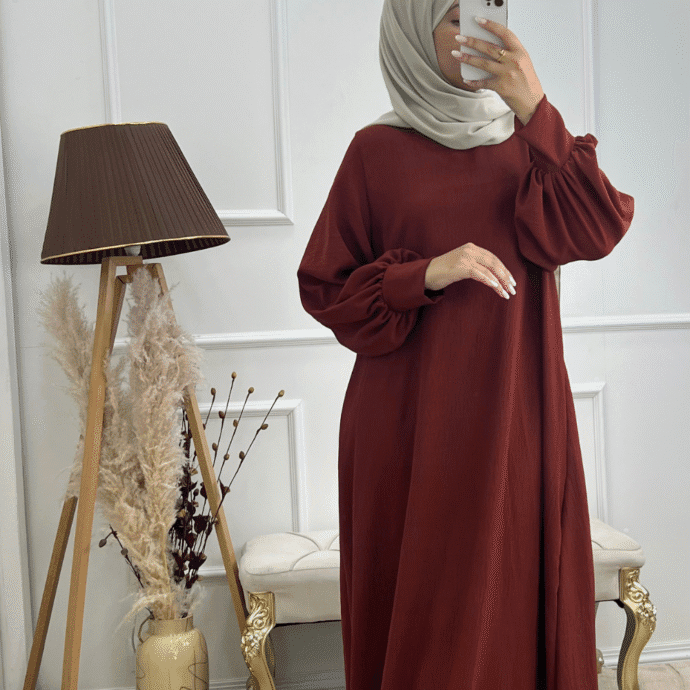 ⁦Hijab crêpe froissé⁩ - الصورة ⁦4⁩
